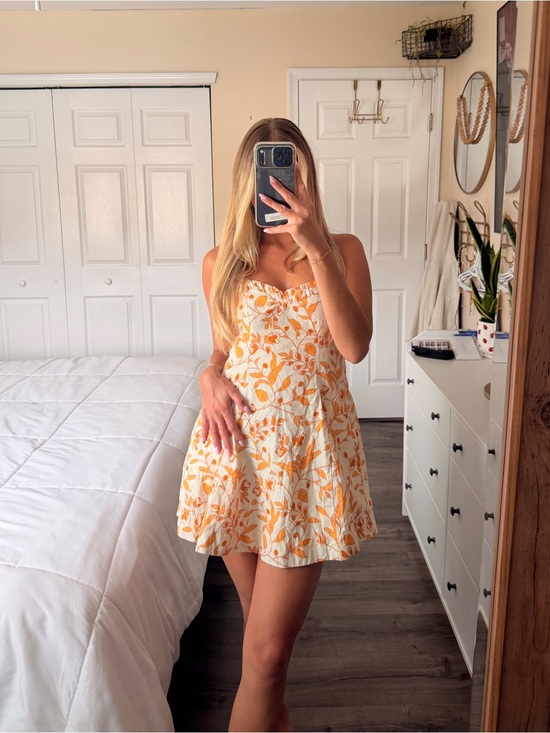 Anthropologie Dresses & Skirts - Anthropologie Maeve Floral Sundress in Cream and Mustard - Sleeveless A-Line Dre